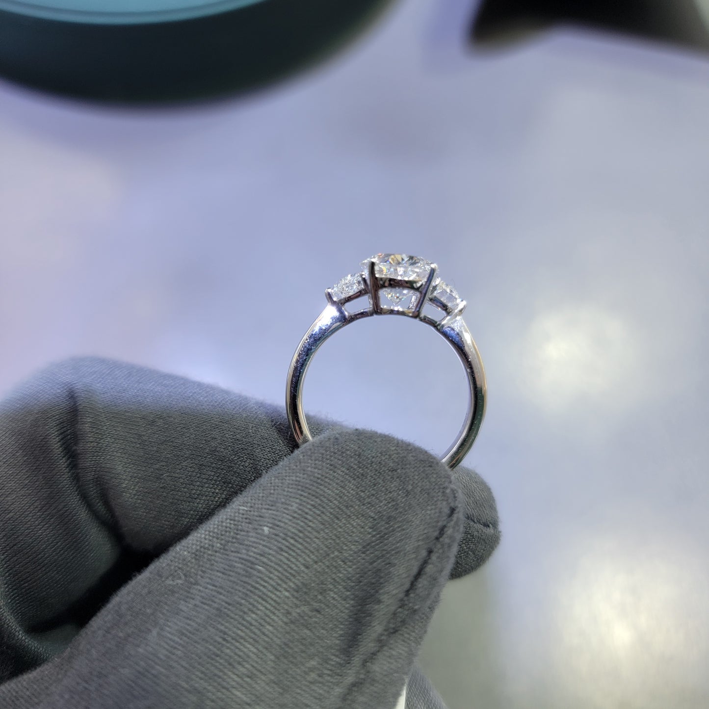3.77 Carat Lab Gown Diamond Engagement ring