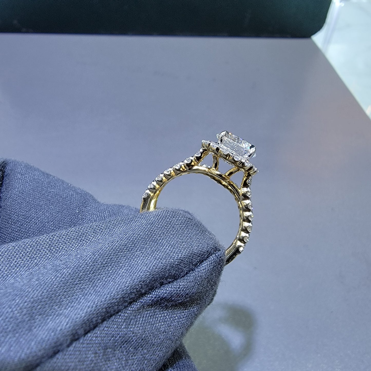 3.15 Carat Lab grown Diamond Engagement Ring