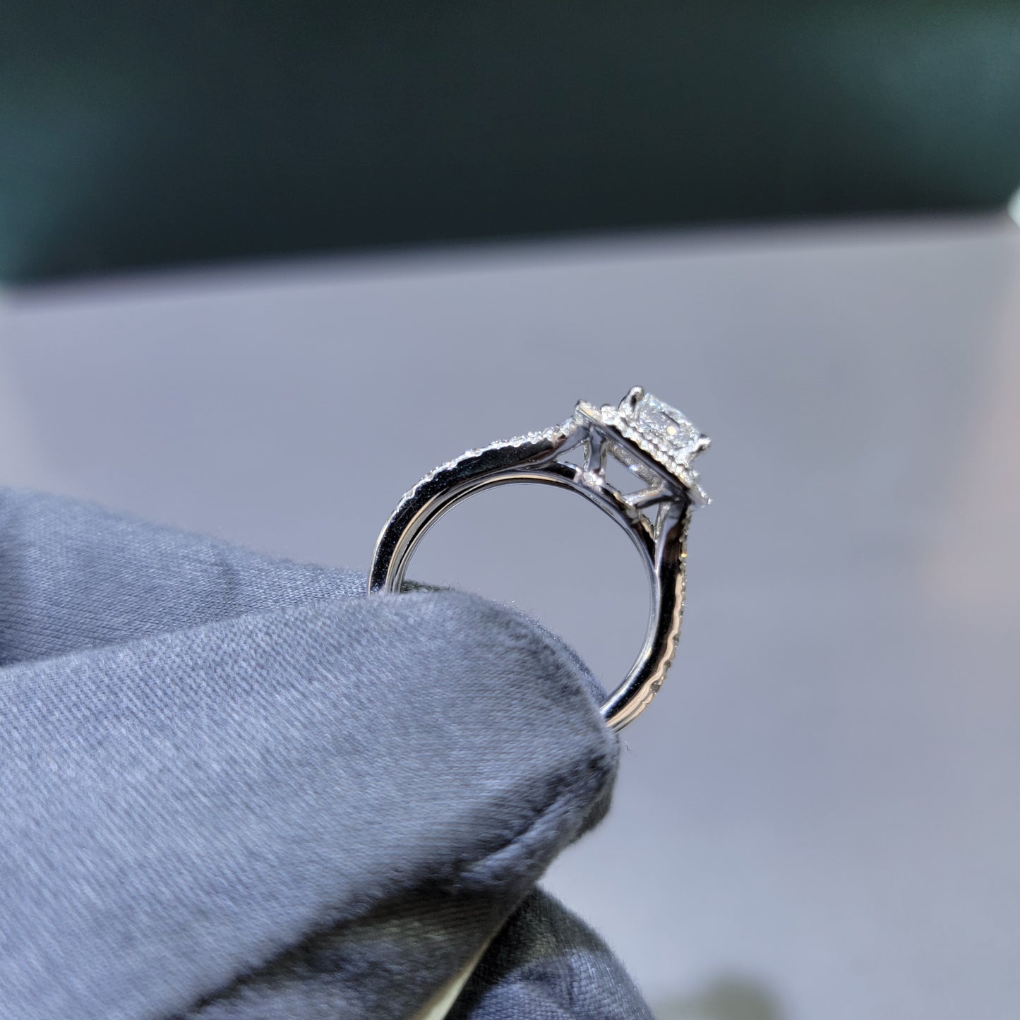 1.75 Carat Lab Grown Princess cut Engagement ring