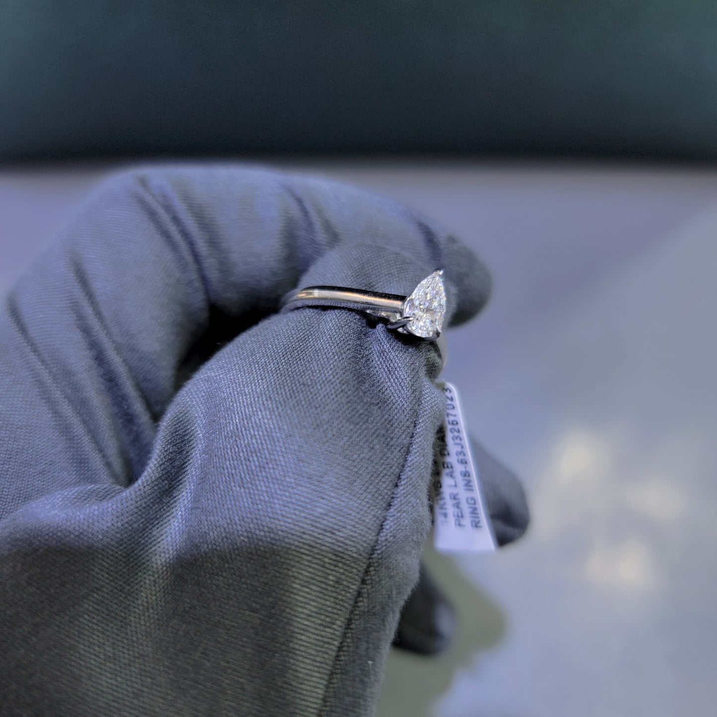 0.50 Carat Pear Lab Grown Diamond Solitaire