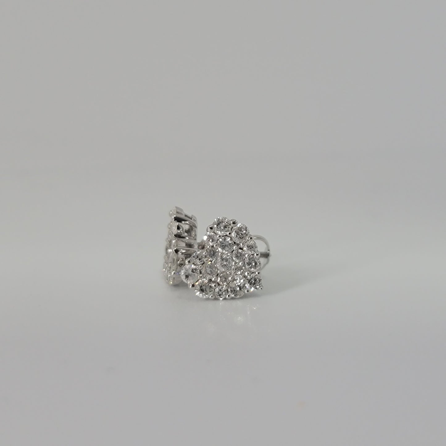1 Carat Natural Diamond Heart Earrings