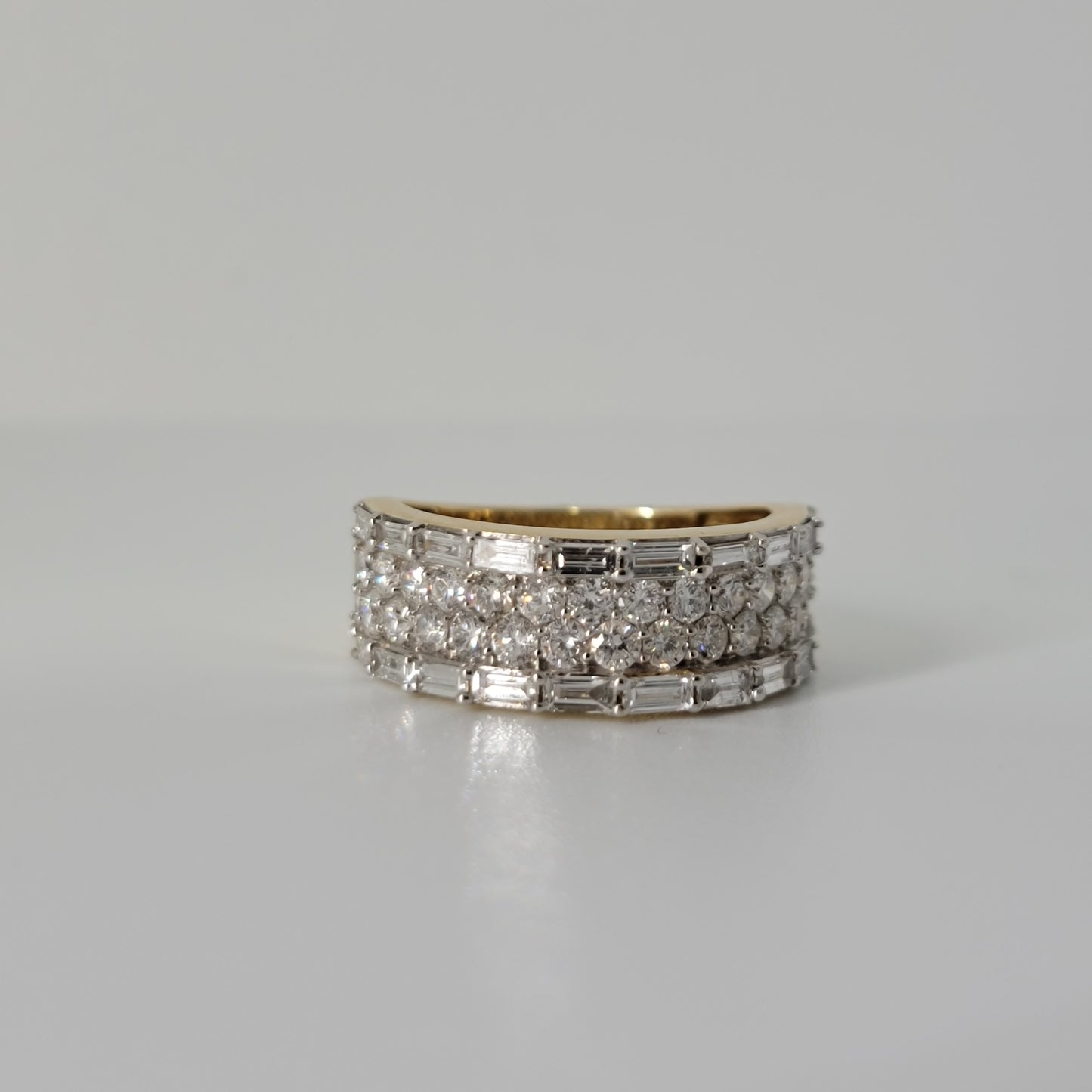 2.61 Carats Natural Diamond Men's Wedding Band