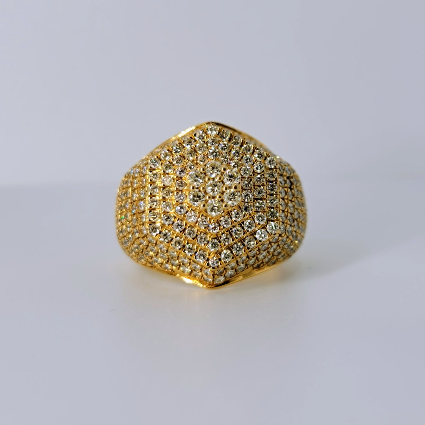 3.47 Carats Natural Diamonds Men's Fashion Ring