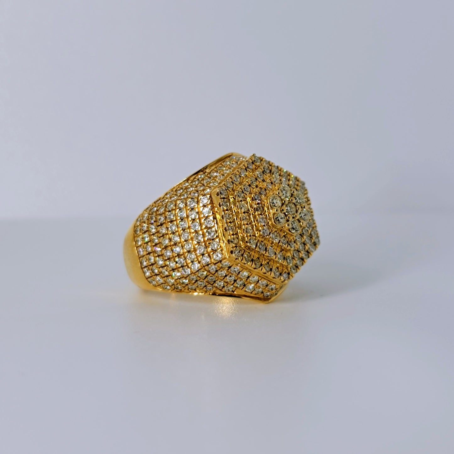 3.47 Carats Natural Diamonds Men's Fashion Ring
