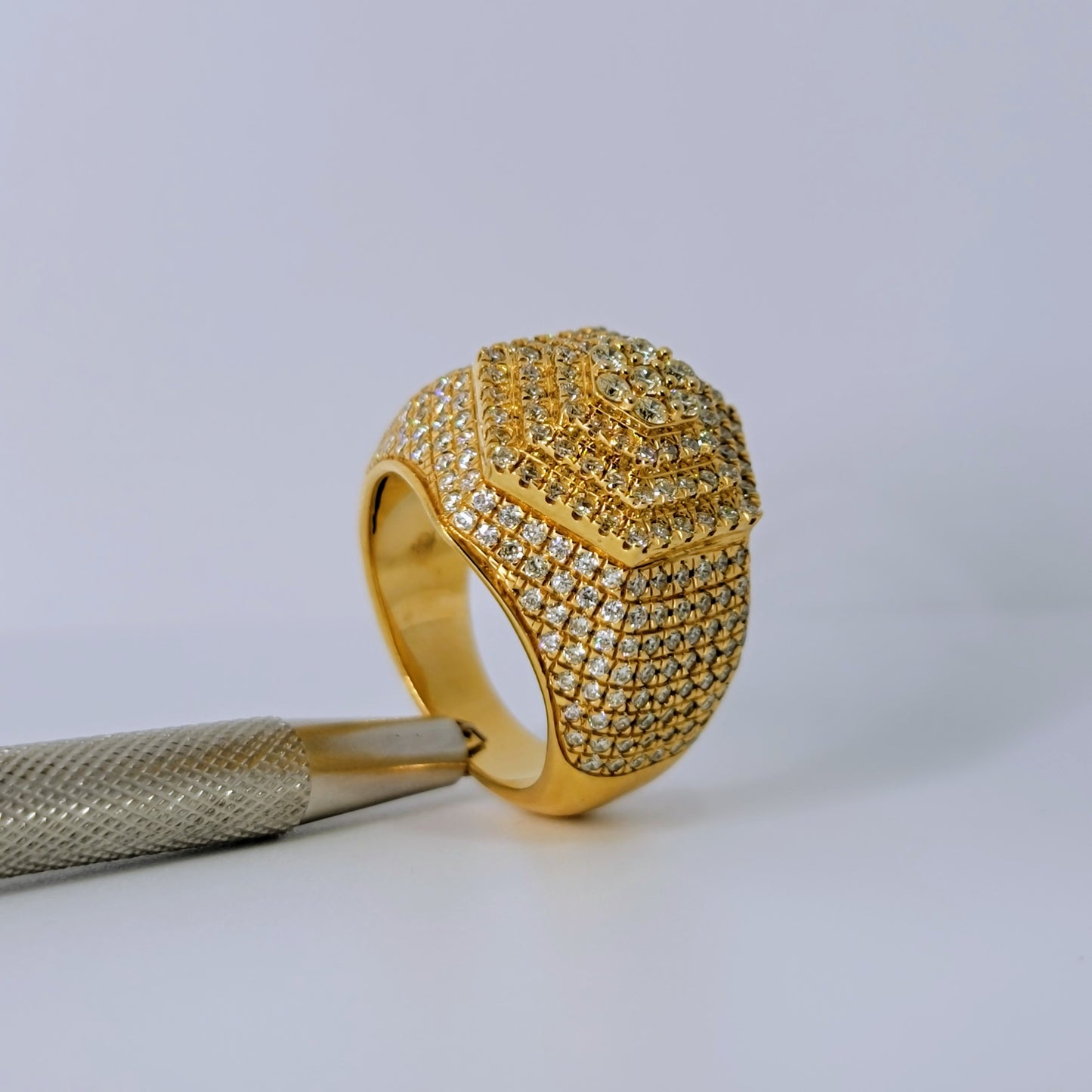 3.47 Carats Natural Diamonds Men's Fashion Ring