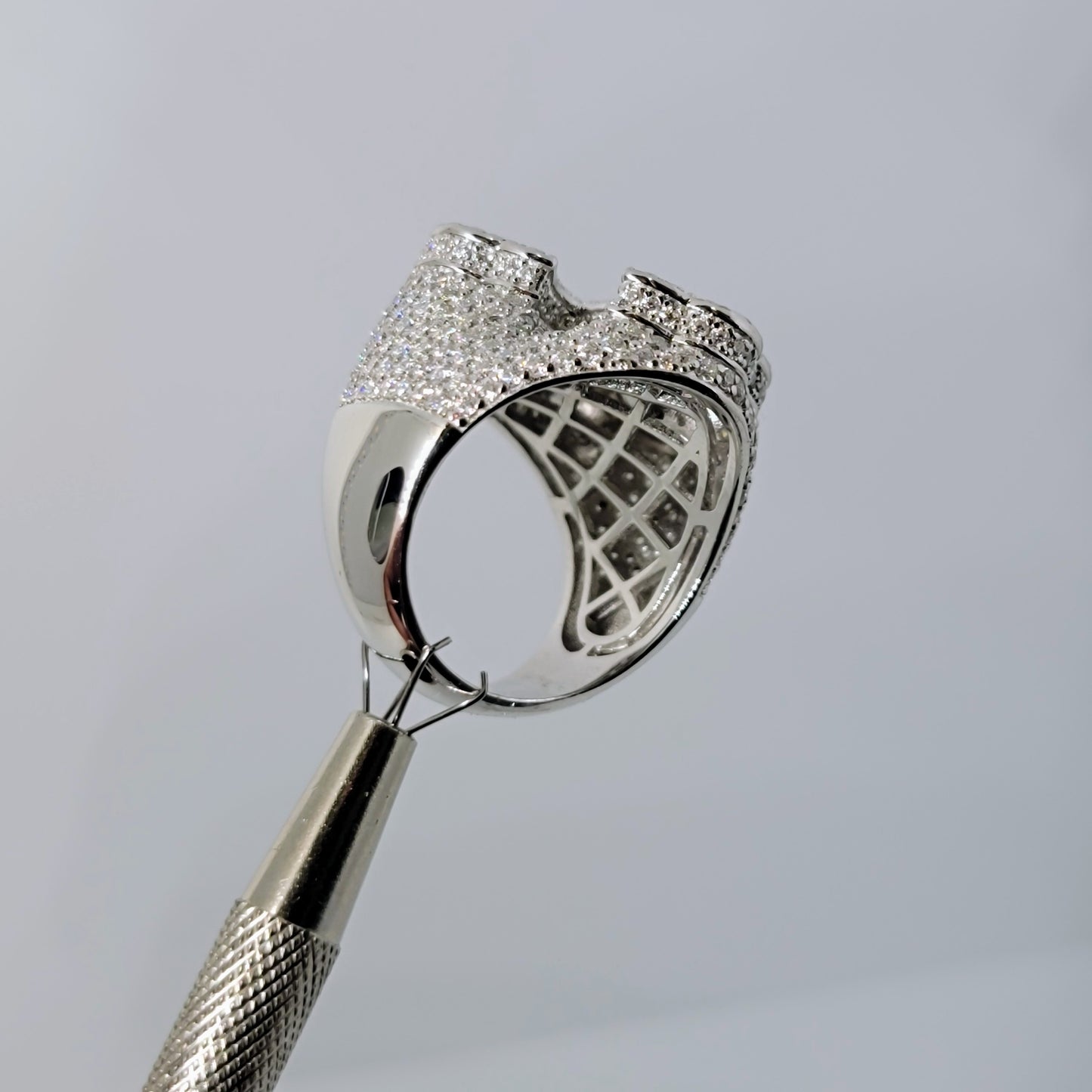 6.27 Carats Men's Moissanite Cross Ring