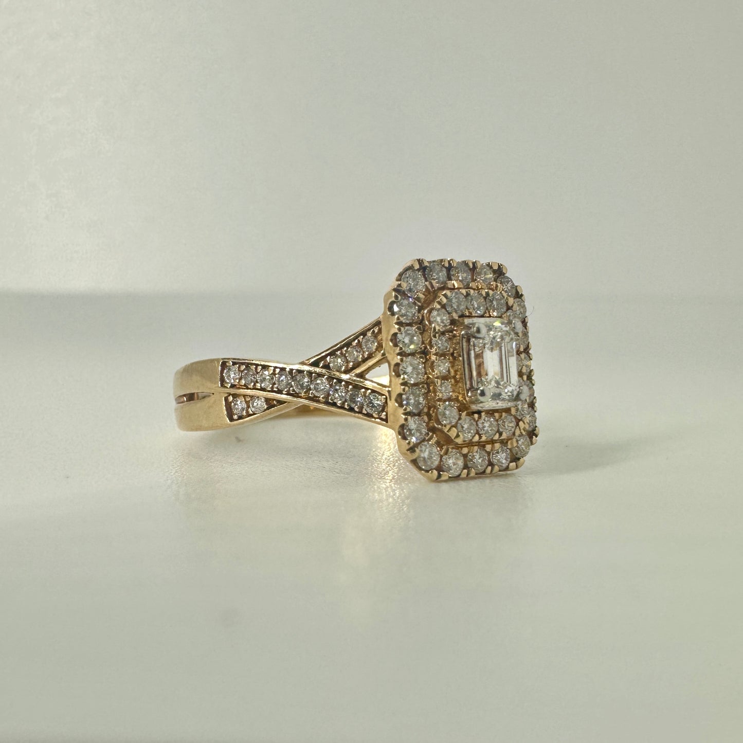 1 Carat Natural Diamonds 10 karat yellow gold women's Engagement Ring