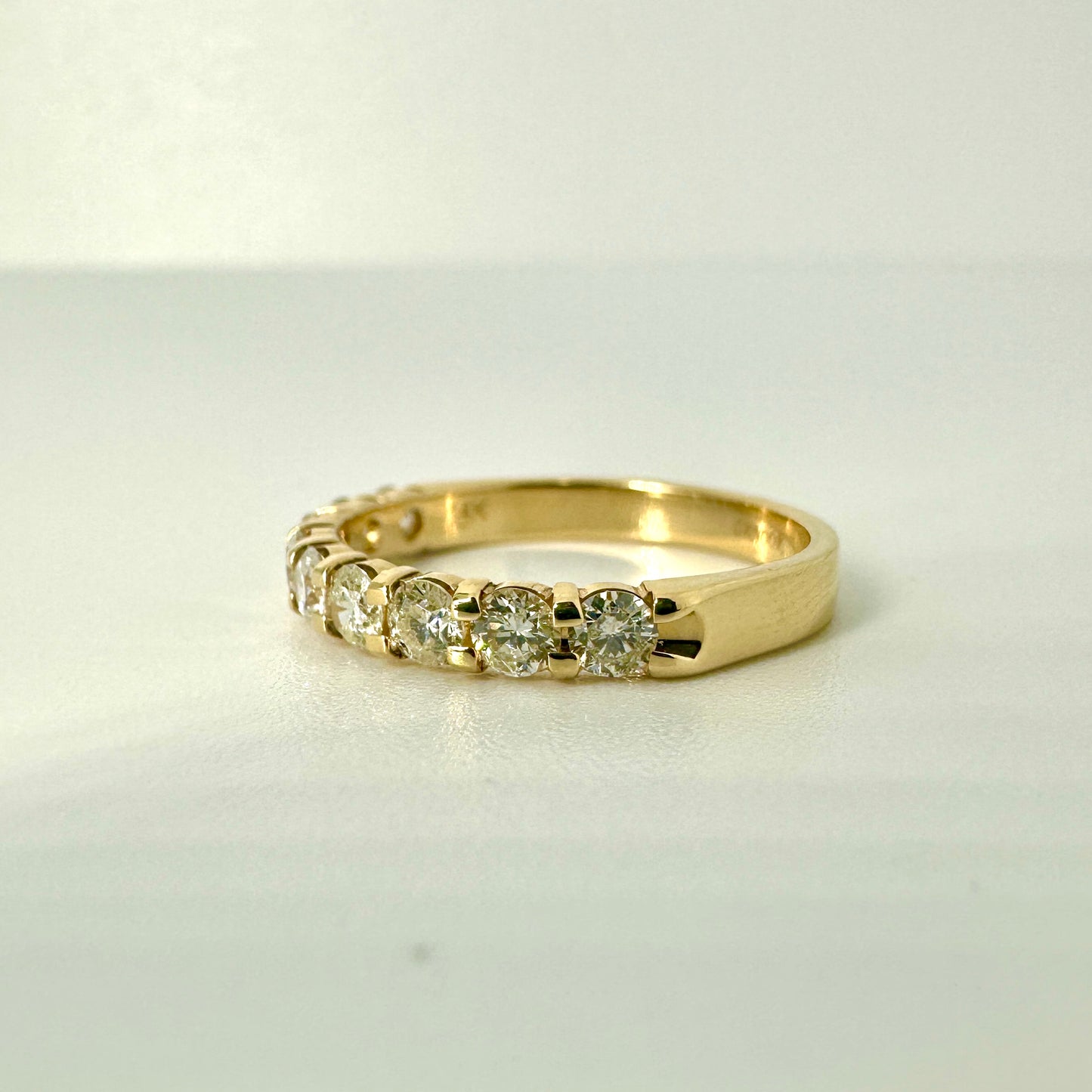0.78 Carats Natural Diamonds 14 karat gold women's wedding band