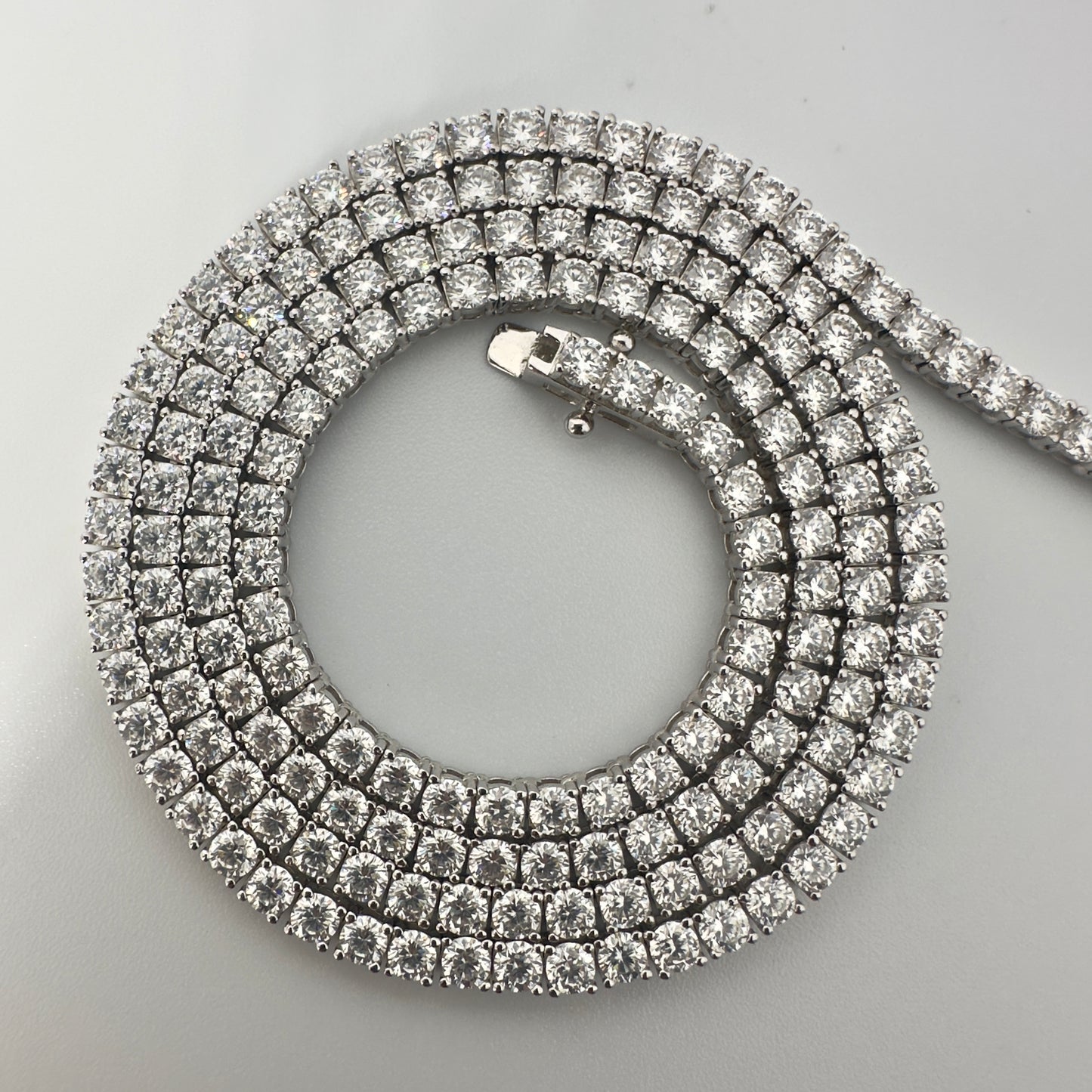 3mm 22" VVS Moissanite and Sterling silver Tennis chain