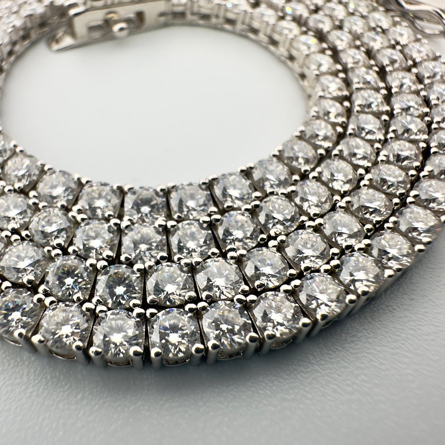 3mm 22" VVS Moissanite and Sterling silver Tennis chain