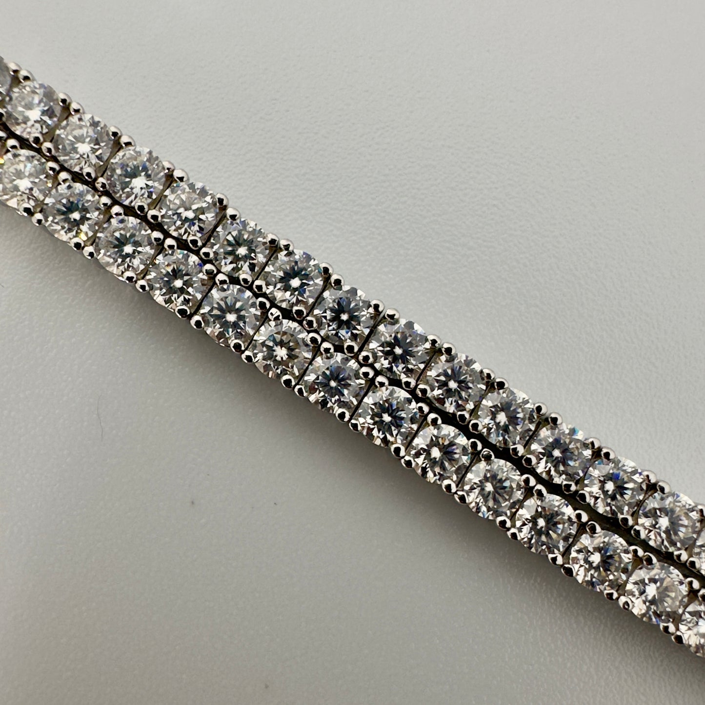 3mm 22" VVS Moissanite and Sterling silver Tennis chain