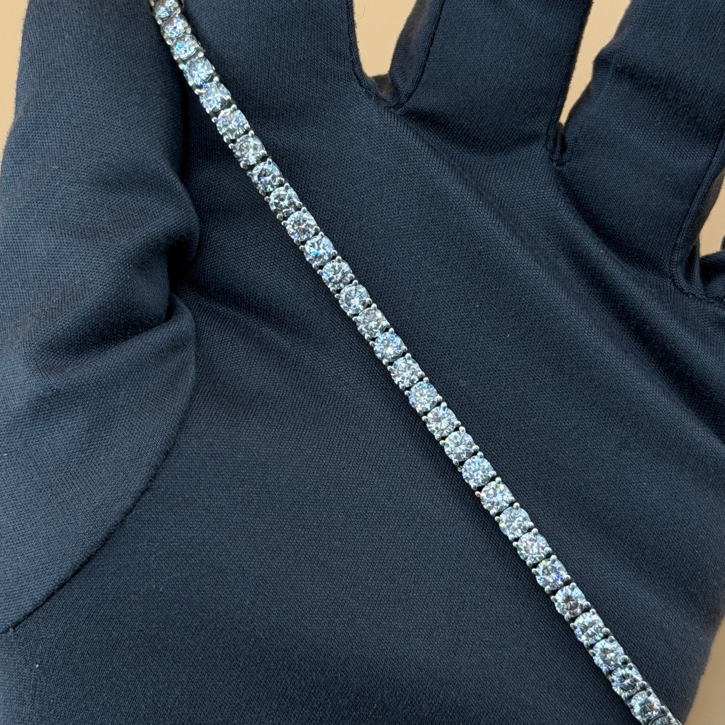 4K White Gold 10.43 CTW Lab Grown Diamond Tennis Bracelet – Luxury Diamond Bracelet