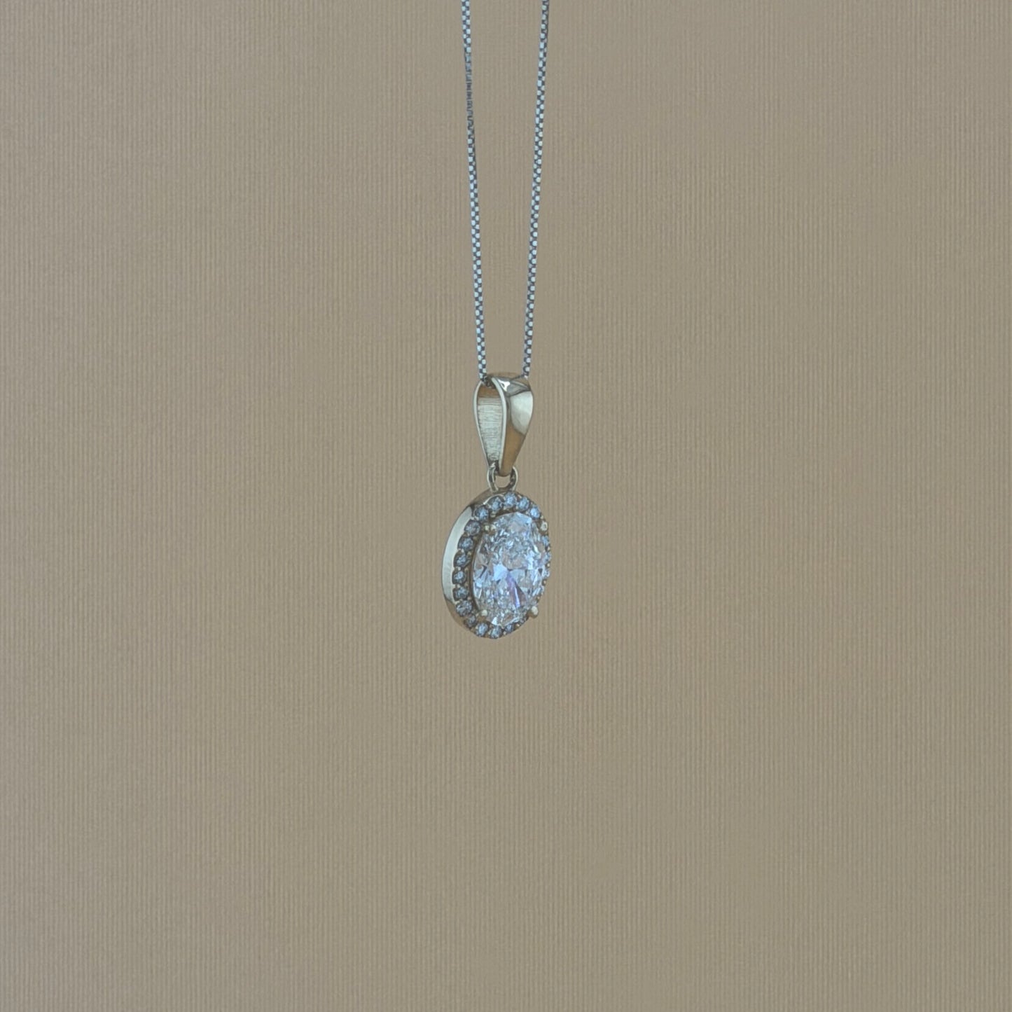 14K Yellow Gold 2.33 CTW VS1 Lab Diamond Oval Halo Pendant (2.02 CT Center)