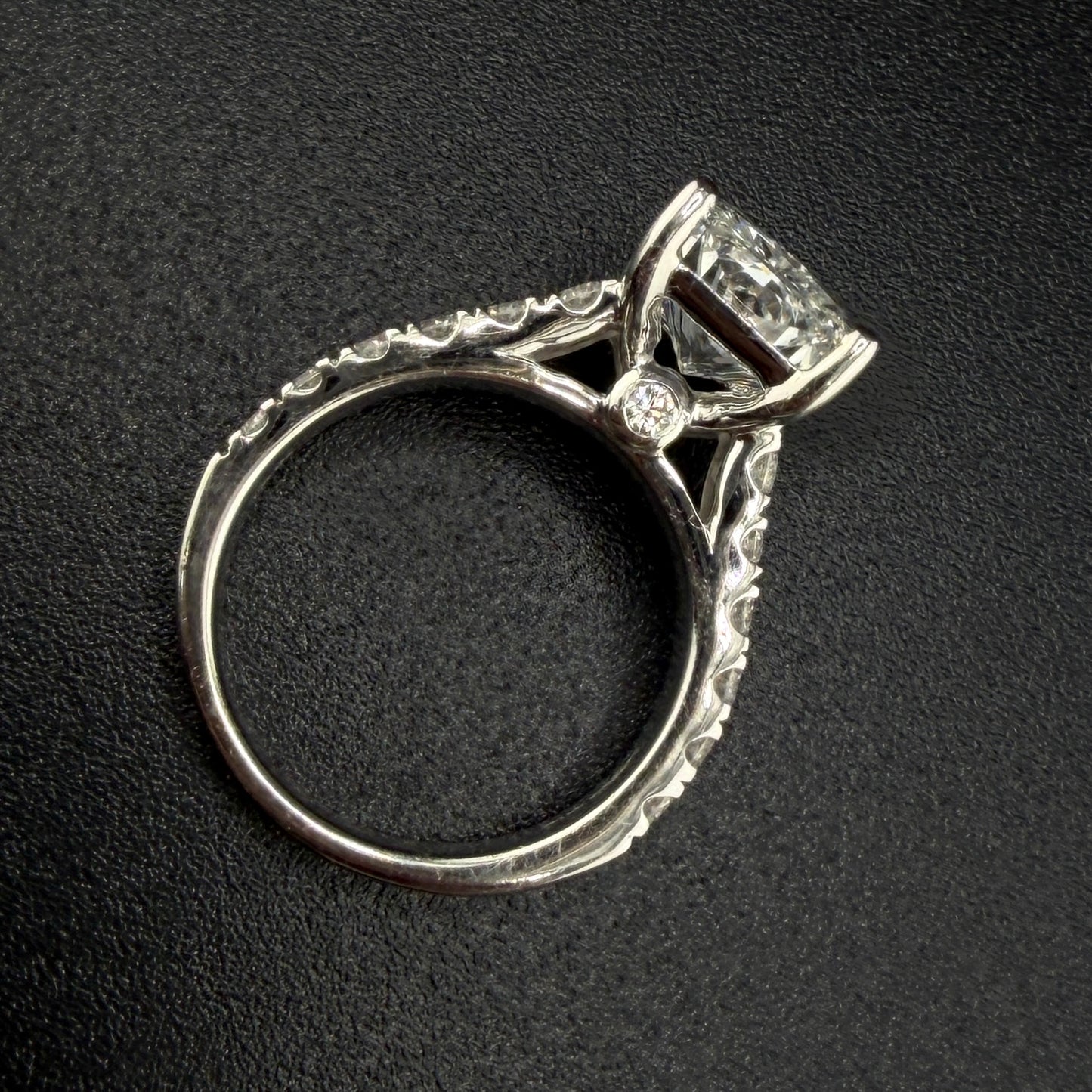 14K White Gold 7 CTW Lab Diamond Radiant Cut Engagement Ring Set – 6.06 CT Center, Matching Diamond Band
