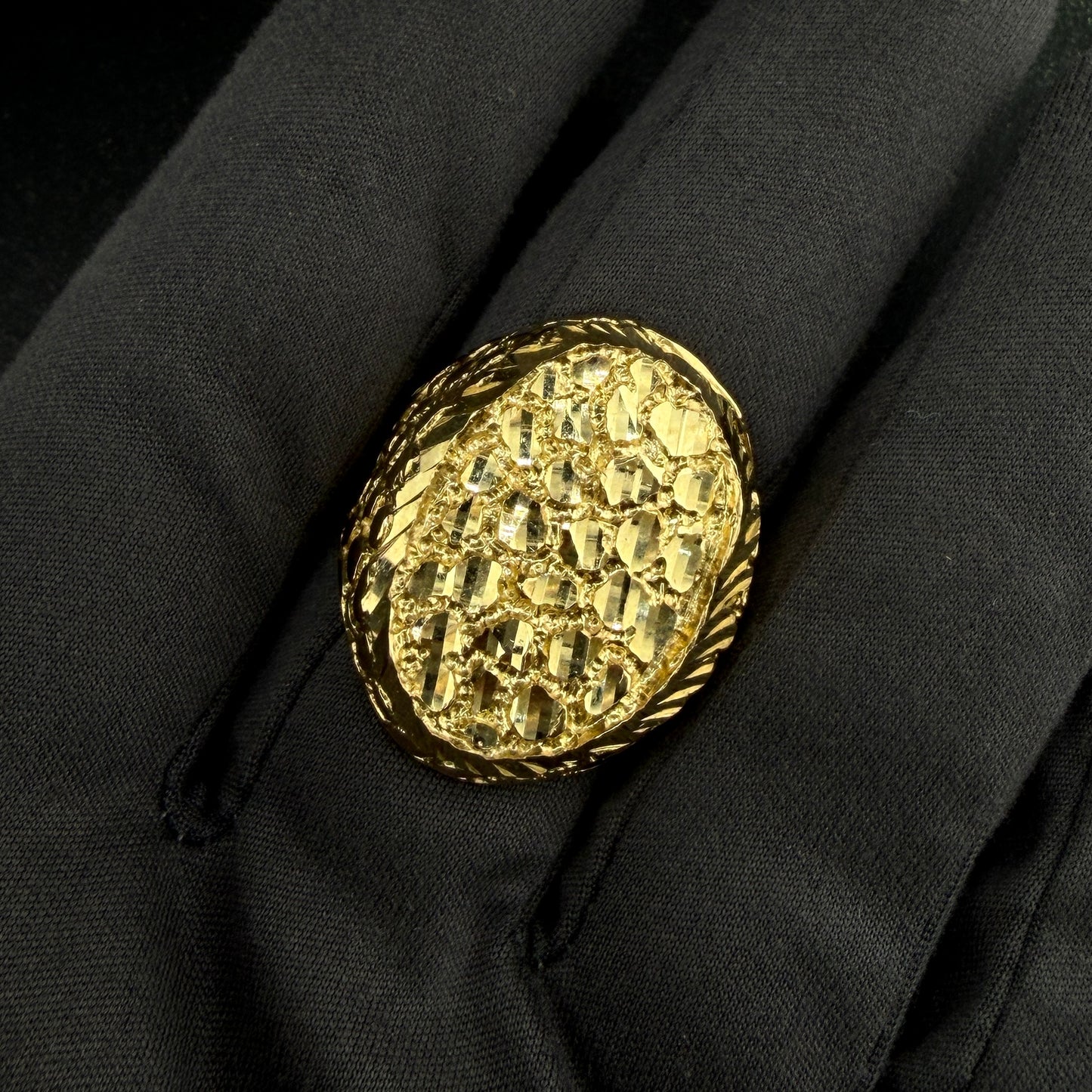 10K Yellow Gold Men’s Nugget Ring