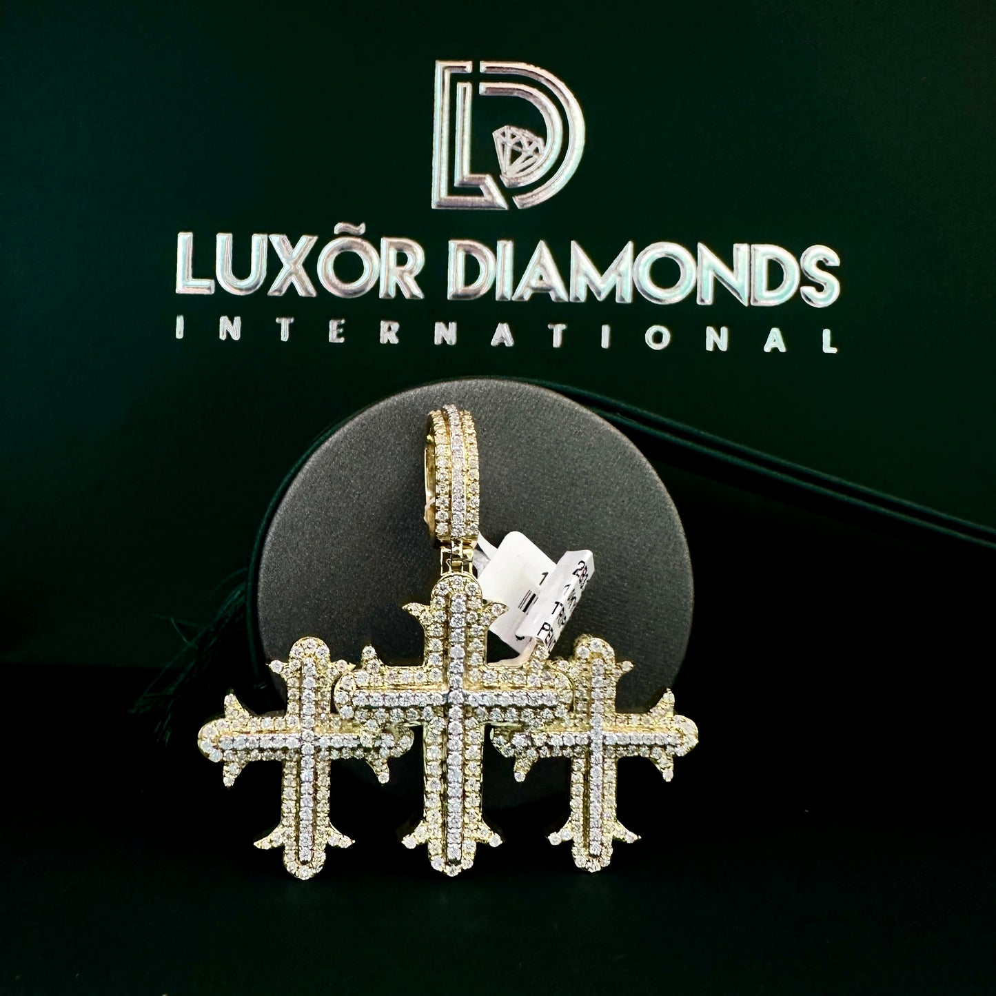 Triple Cross Diamond Pendant