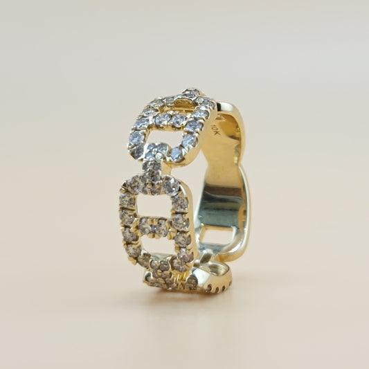 1.05 Carats natural diamonds 10k gold men's ring