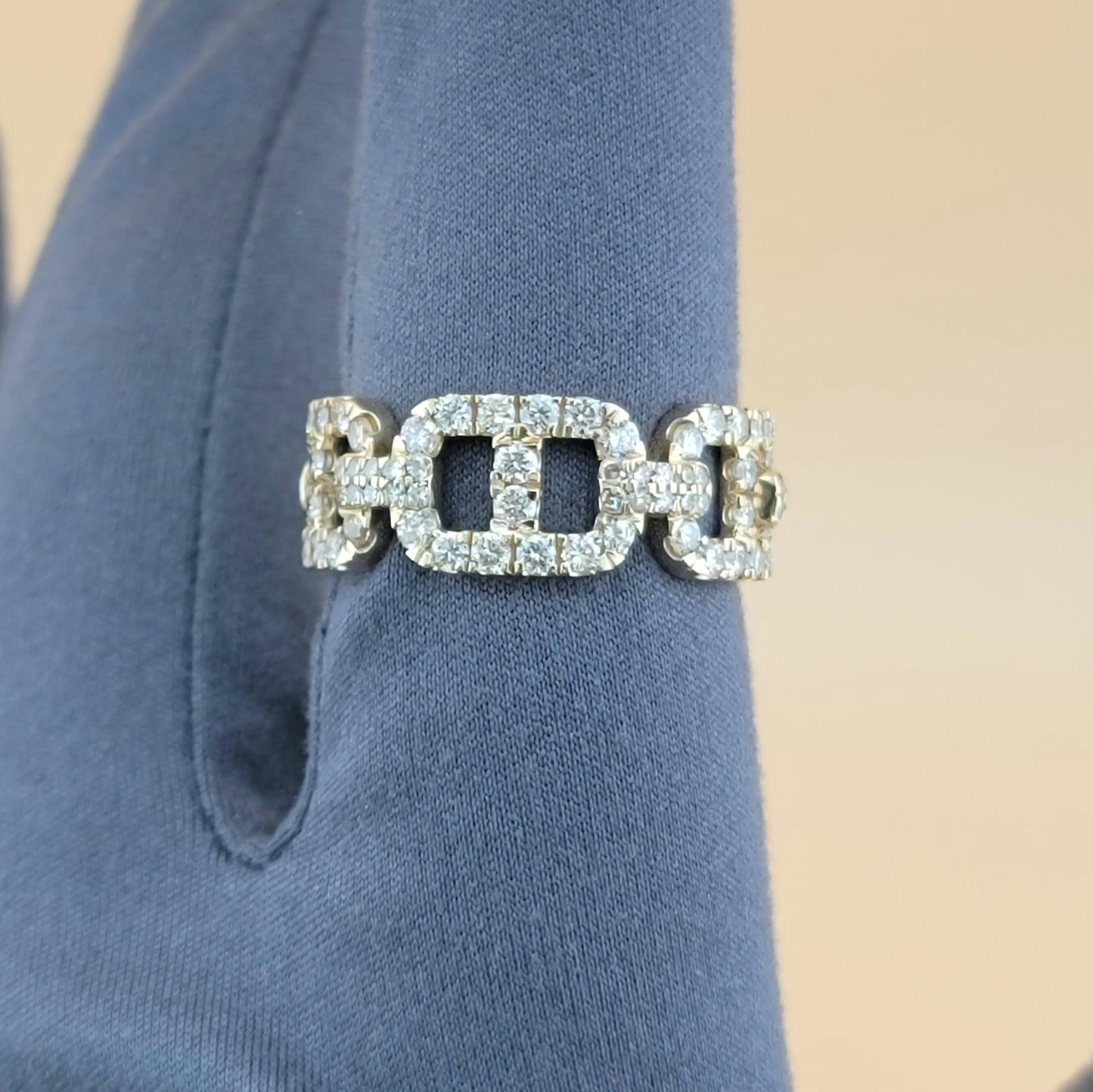 1.05 Carats natural diamonds 10k gold men's ring
