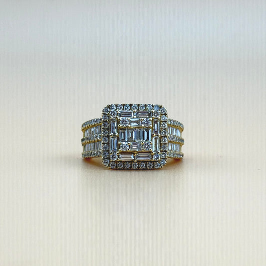 2.4 carats Natural diamonds  14k gold Engagement Ring