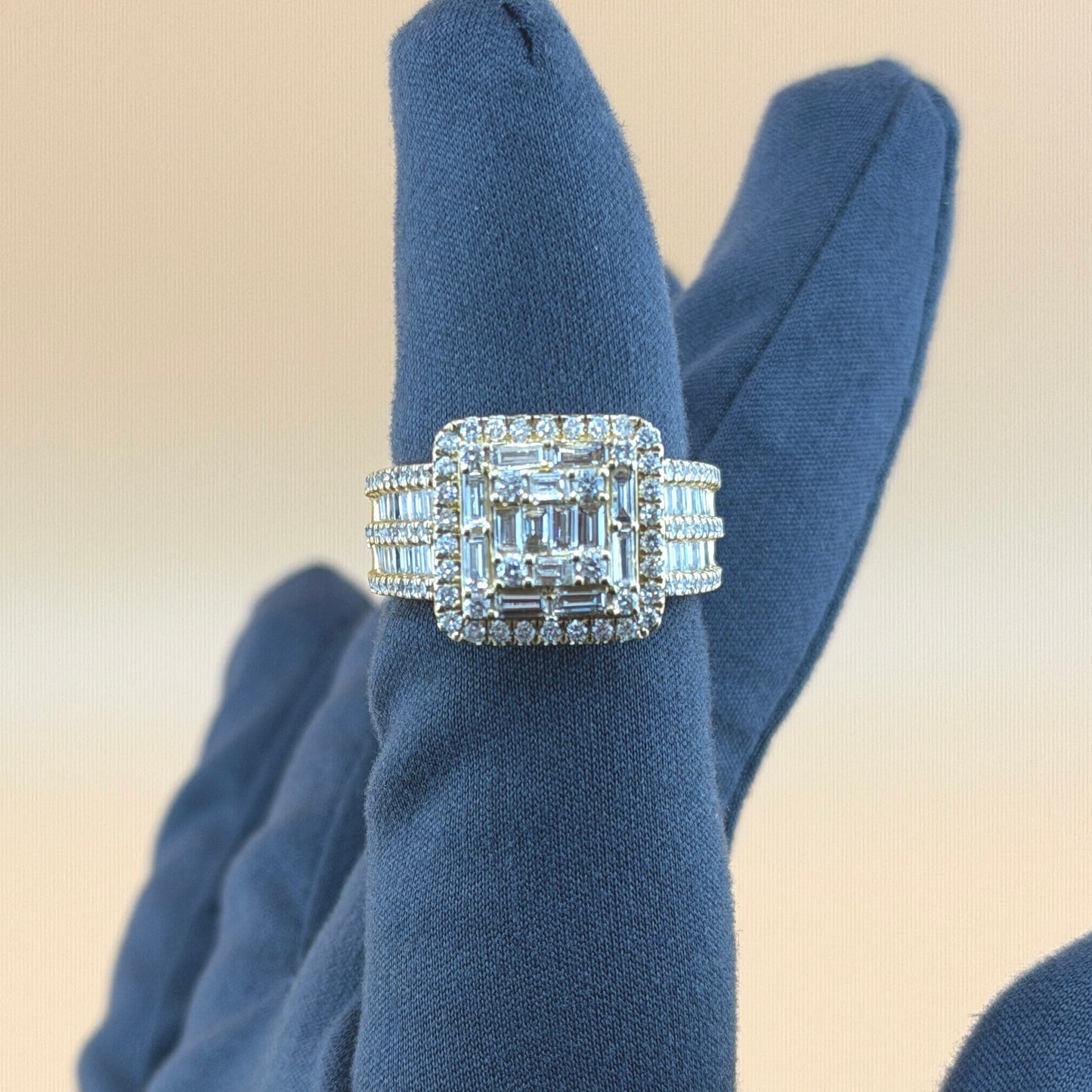 2.4 carats Natural diamonds  14k gold Engagement Ring