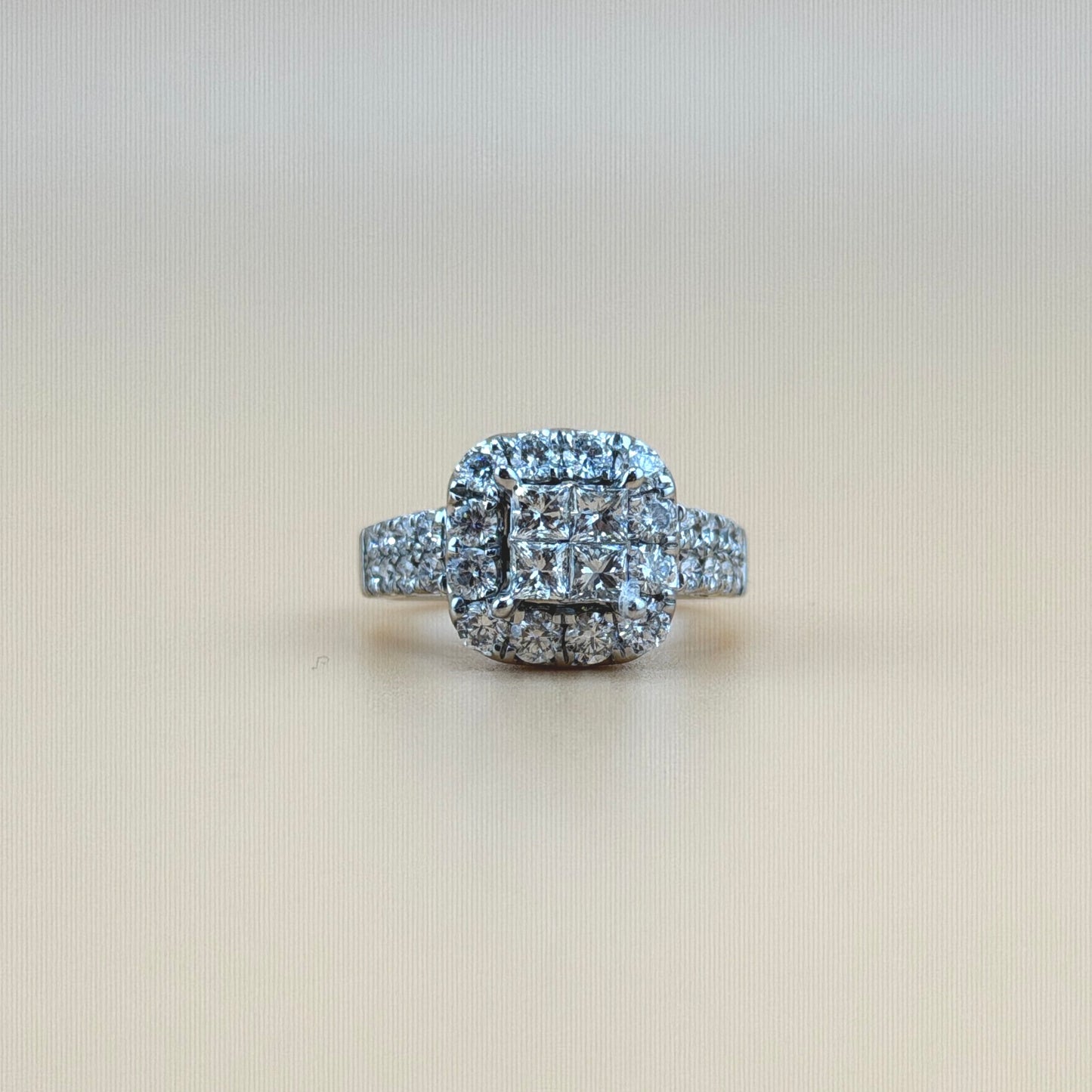 2 carats Natural diamonds  14k gold Engagement Ring