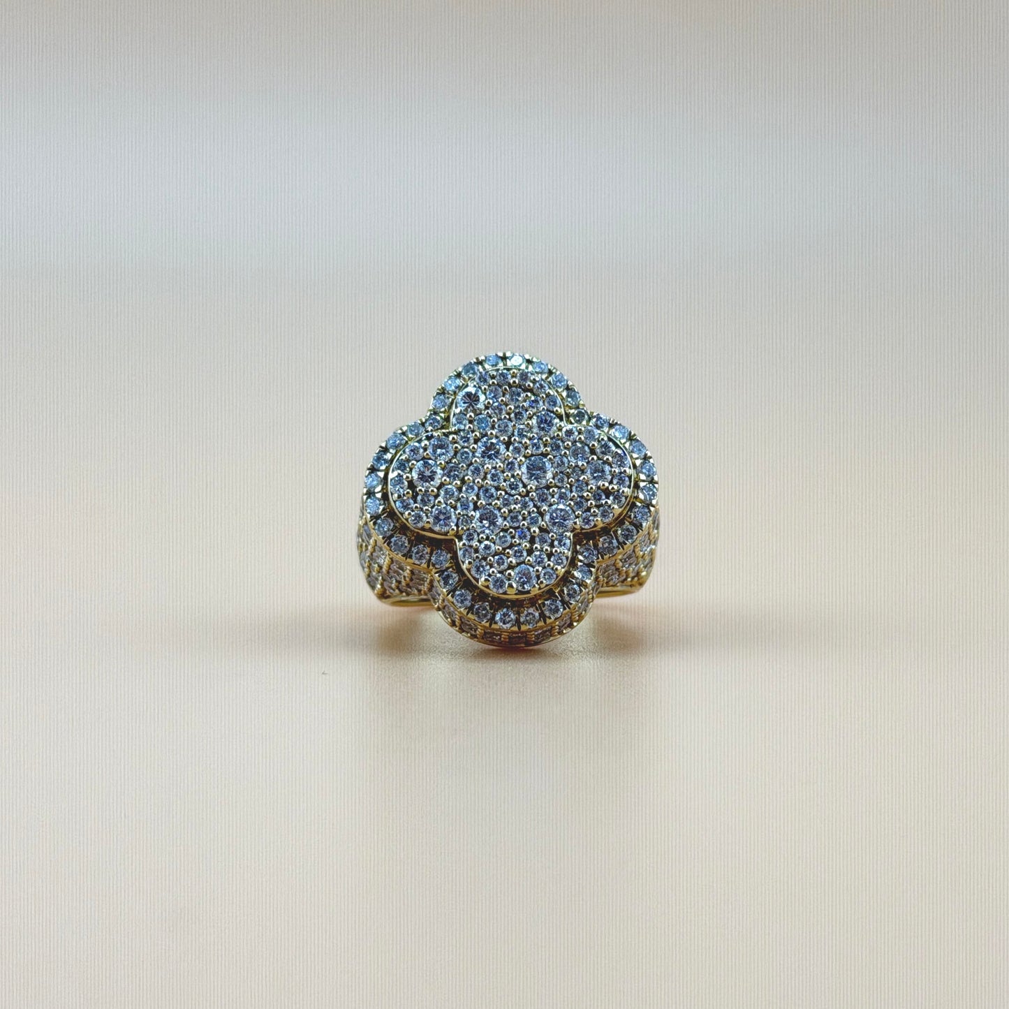 3.75 Carats natural diamonds 14k gold men's ring