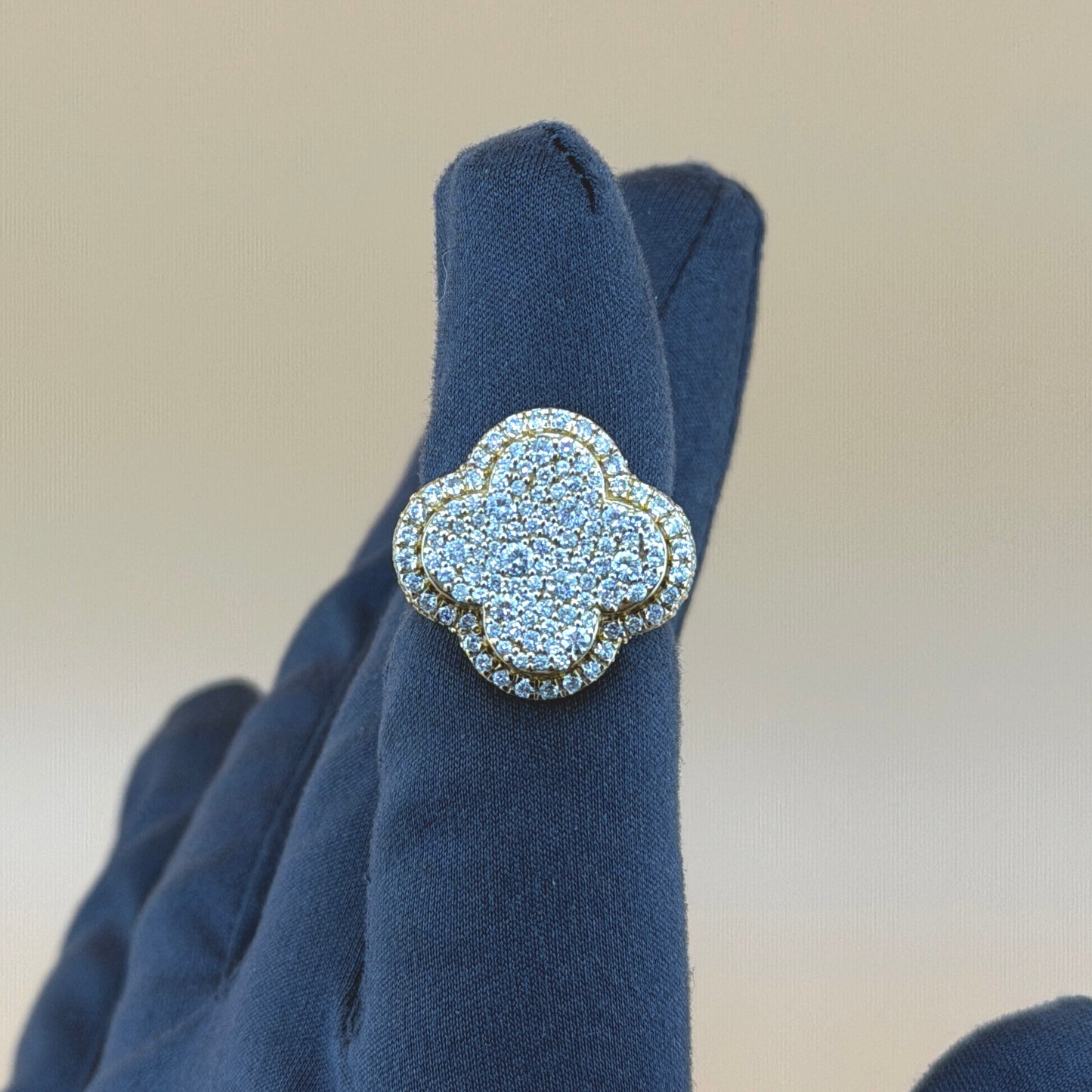 3.75 Carats natural diamonds 14k gold men's ring