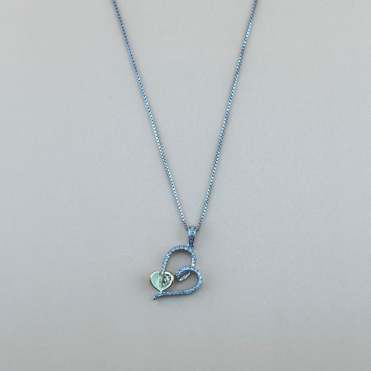 10K Gold 0.26 CTW Natural Diamond Heart Pendant