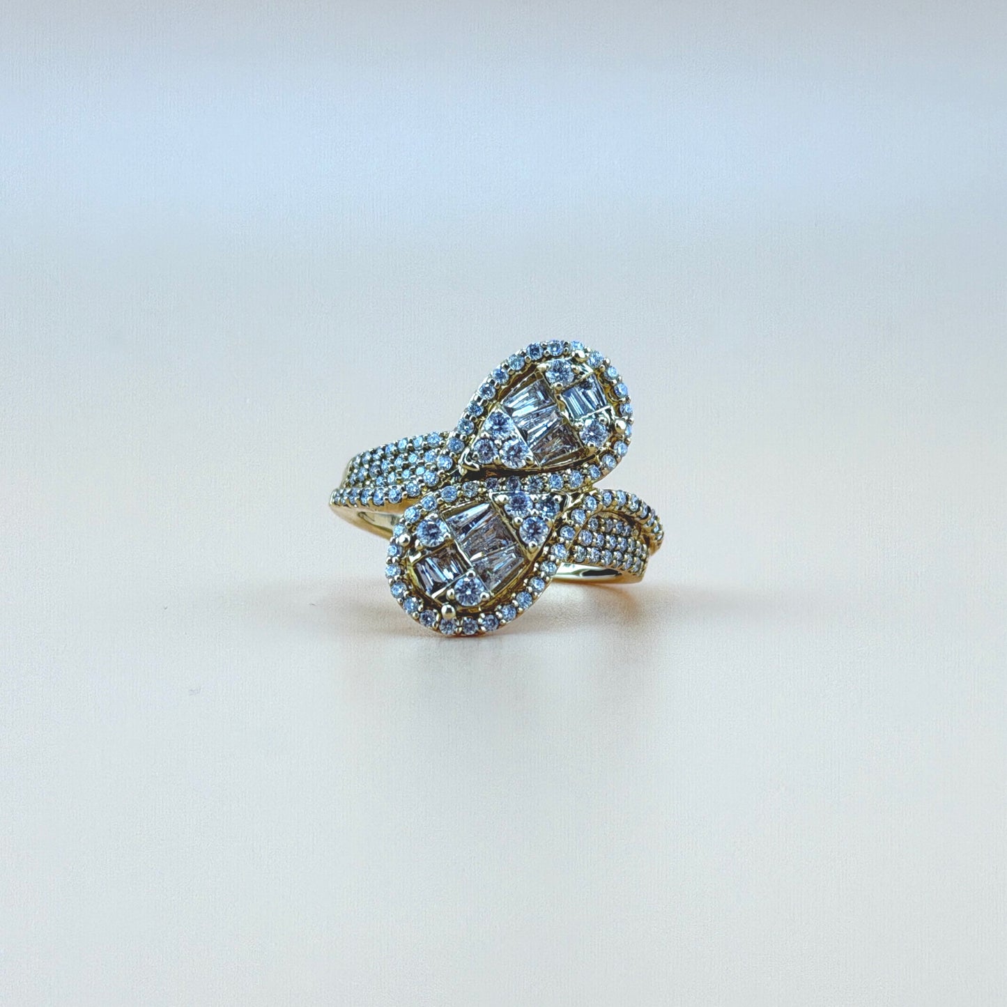 14K Yellow Gold Women’s Ring – 1.1 CTW Natural Diamonds