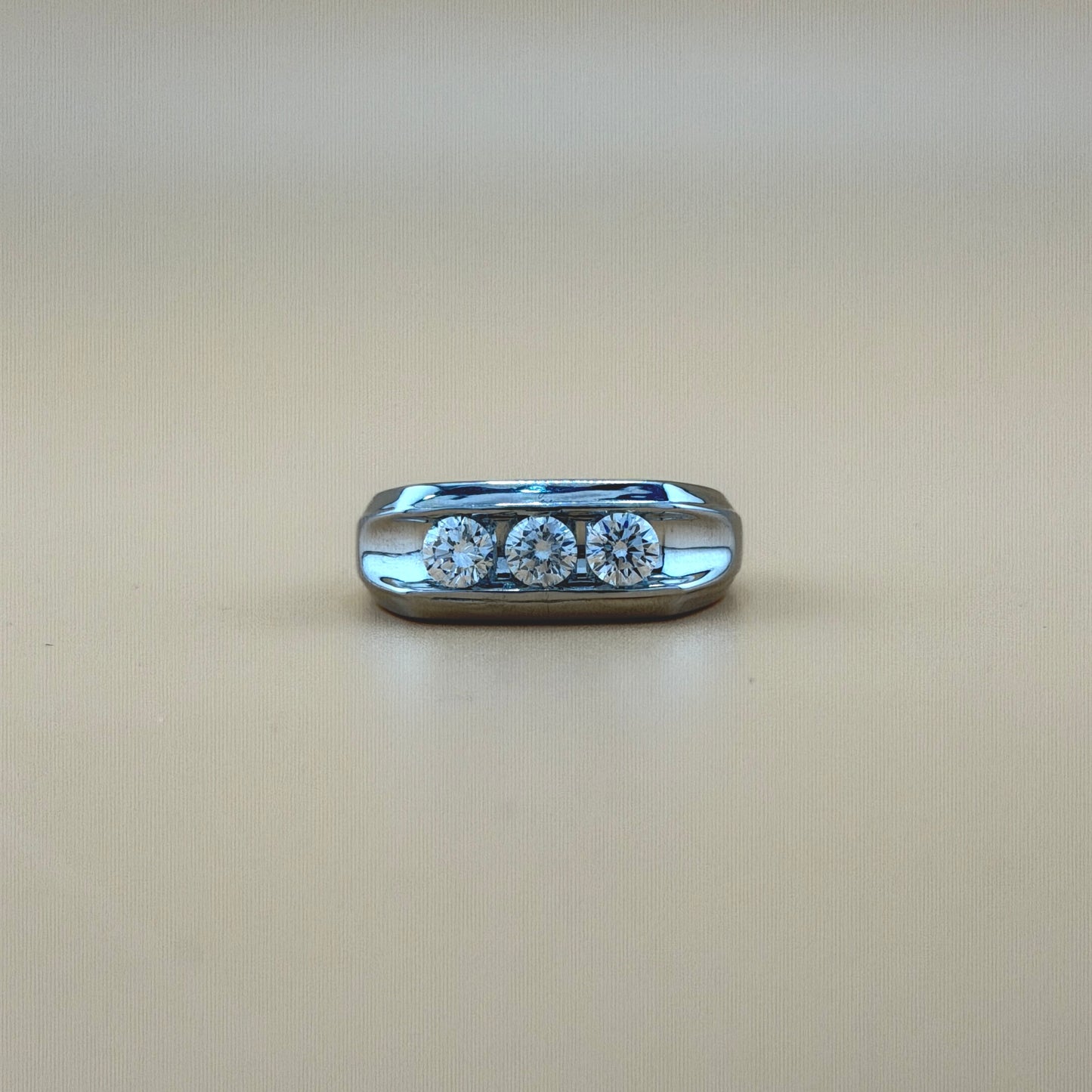 14K White Gold Men’s Lab Grown Diamond Band – 1.00 CTW VS1 Diamonds