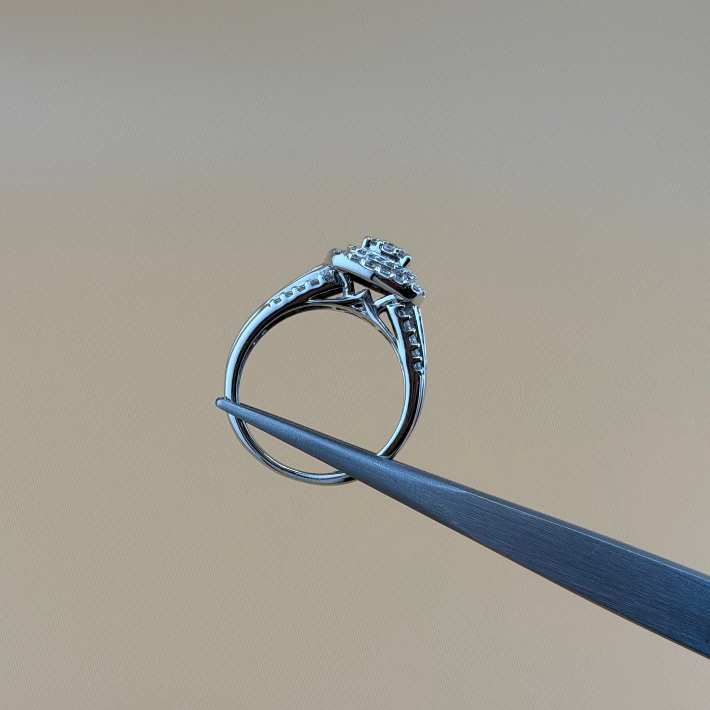 14K White Gold Natural Diamond Engagement Ring – 1.00 CTW