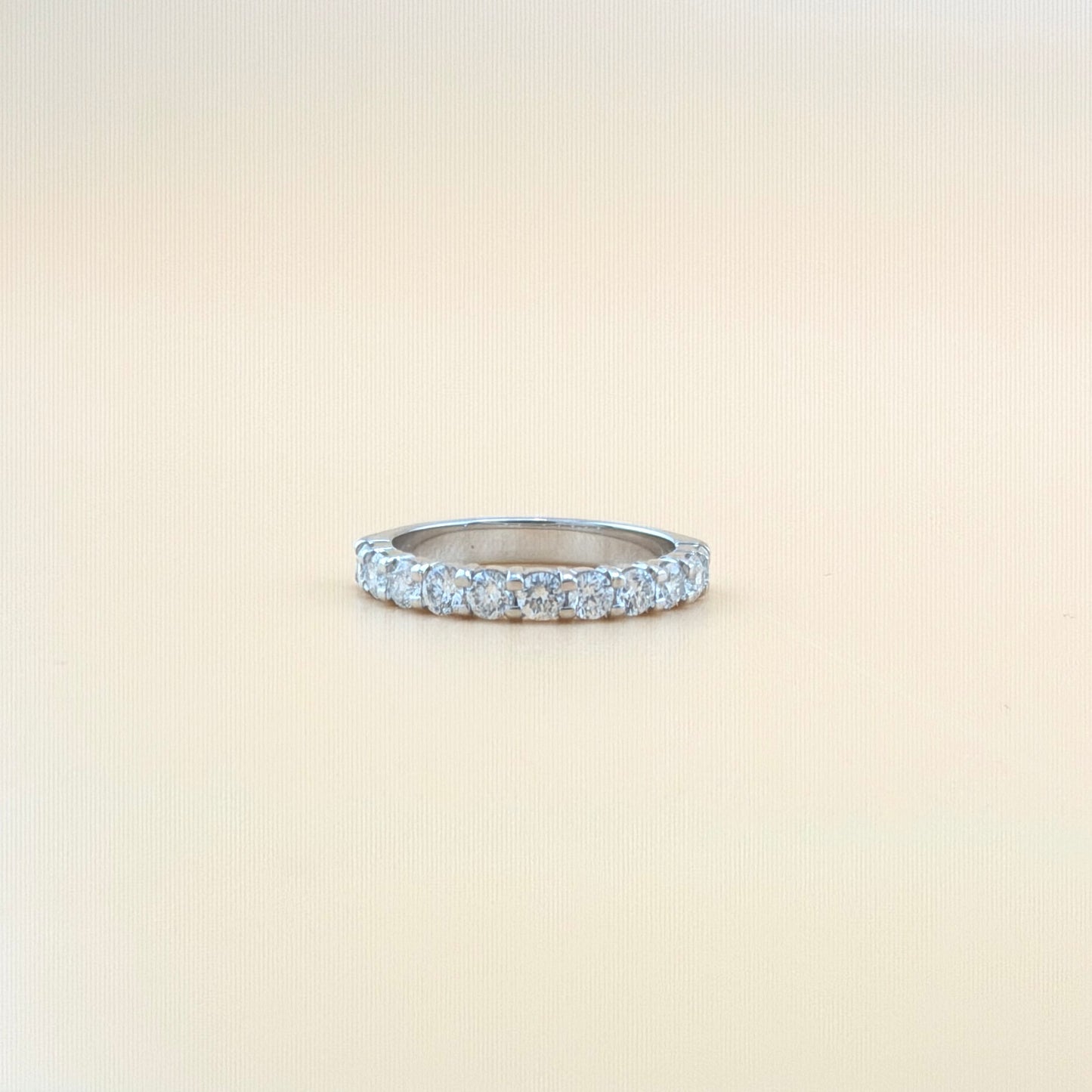 14K White Gold Natural Diamond Wedding Band – 1.00 CTW Big Pointers Band