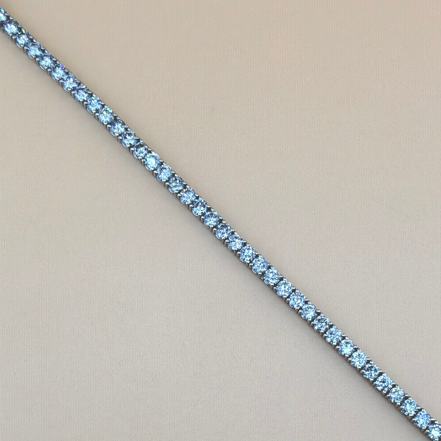4K White Gold 10.43 CTW Lab Grown Diamond Tennis Bracelet – Luxury Diamond Bracelet