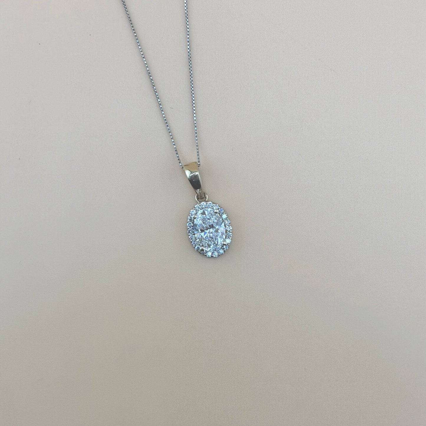 14K Yellow Gold 2.33 CTW VS1 Lab Diamond Oval Halo Pendant (2.02 CT Center)