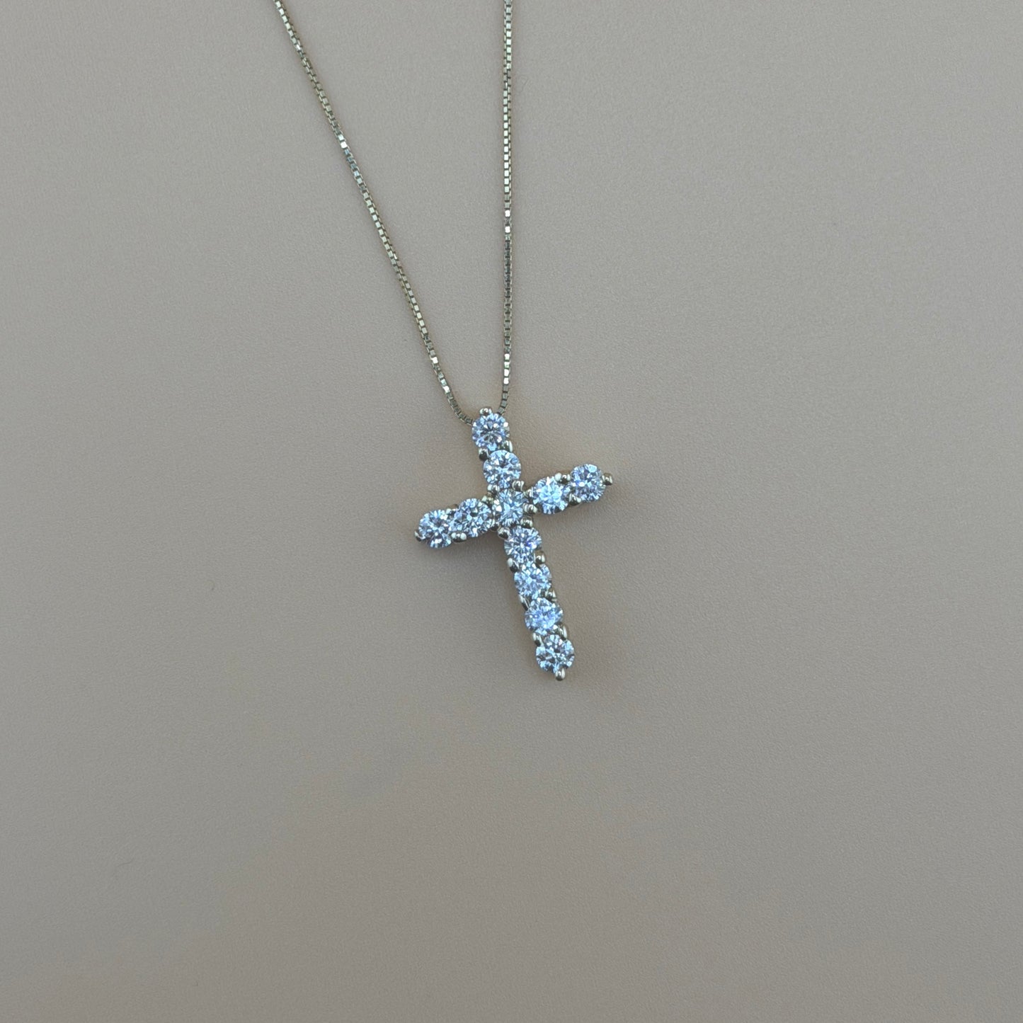 10K Yellow Gold 1.09 CTW Lab Diamond Cross Pendant – Large Pointer Diamonds