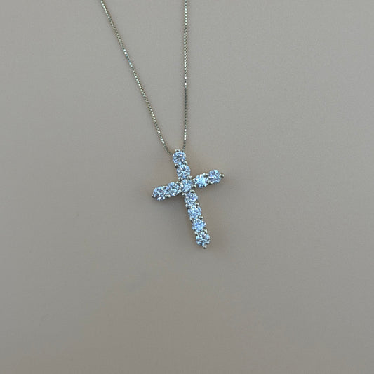 10K Yellow Gold 1.09 CTW Lab Diamond Cross Pendant – Large Pointer Diamonds