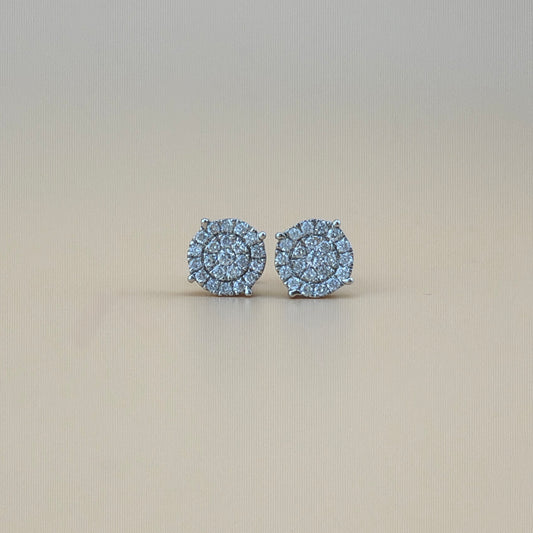 10K White Gold 0.145 CTW Natural Diamond Round Earrings