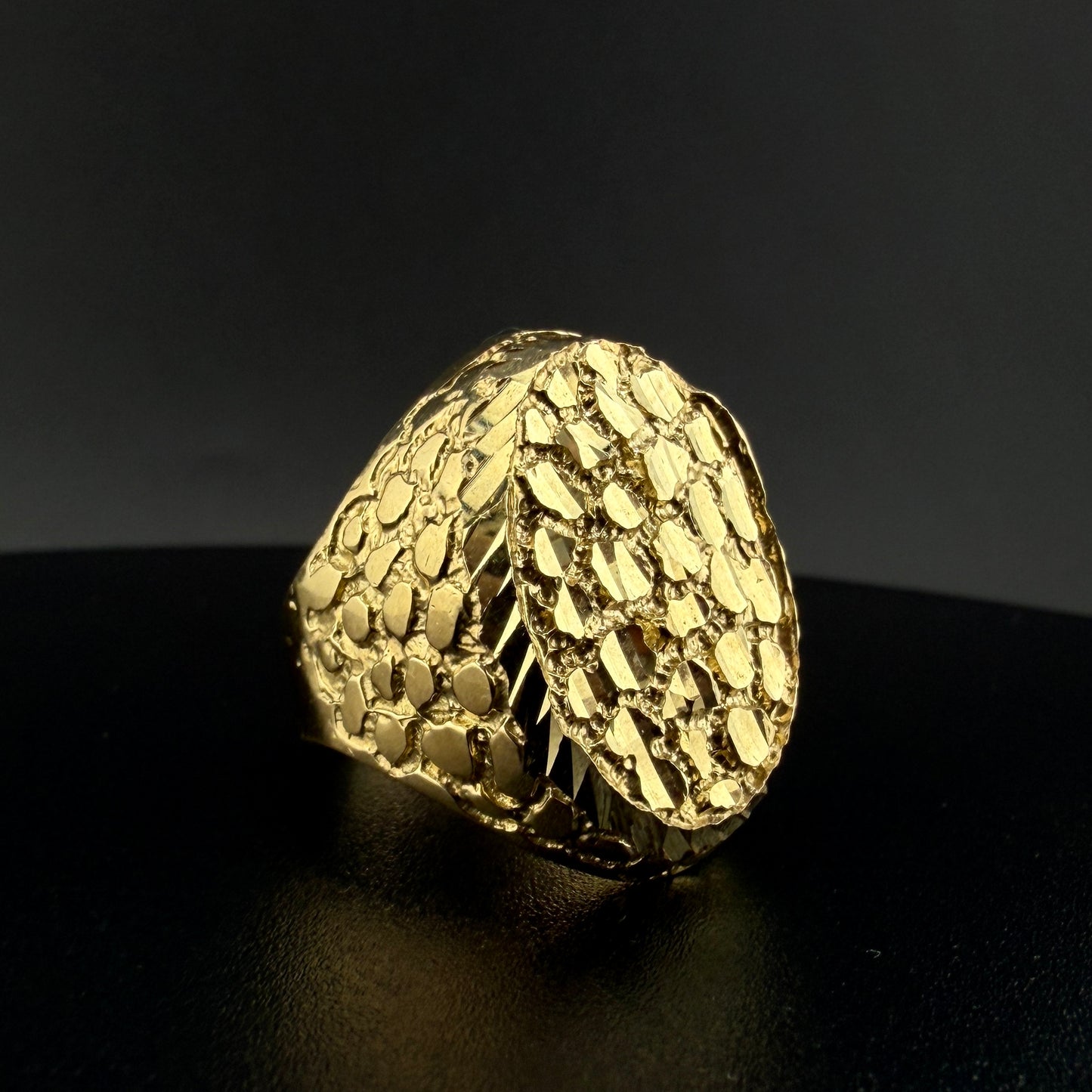10K Yellow Gold Men’s Nugget Ring