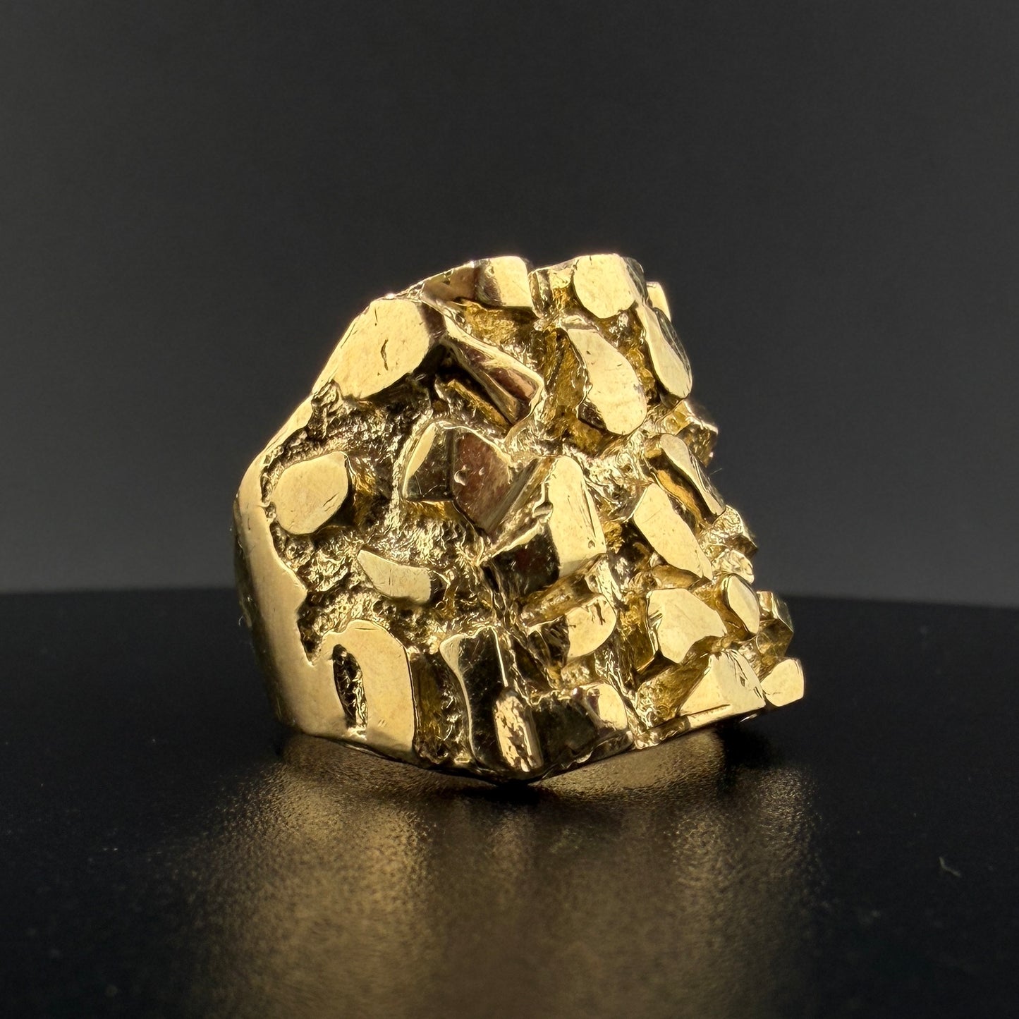10K Yellow Gold Men’s Nugget Ring