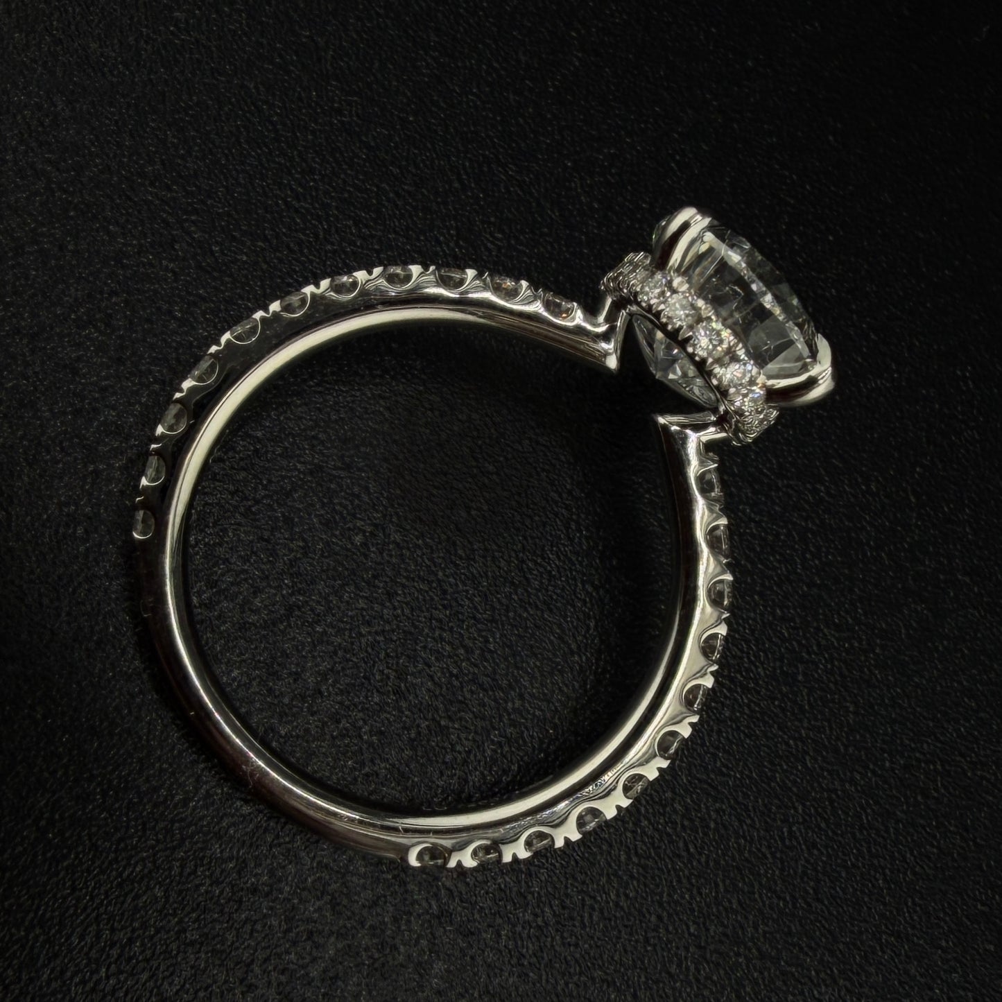 14K WG 4.34 CTW Pear Diamond Engagement Ring - 3.10 Ct Center, F/VS1