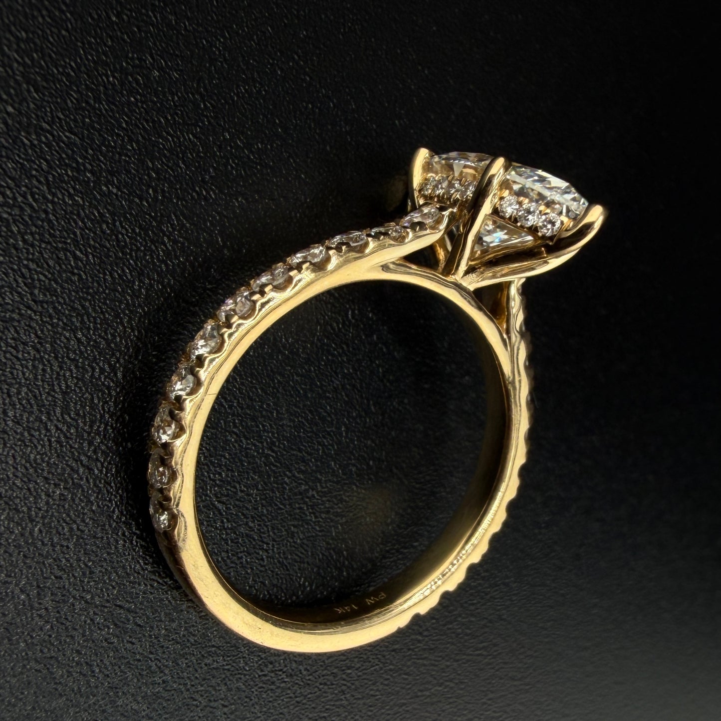 14K Yellow Gold 3.29 CTW Marquise  Lab Grown Diamond Bridal Set – 2.01 Ct Center/ F/ VS1