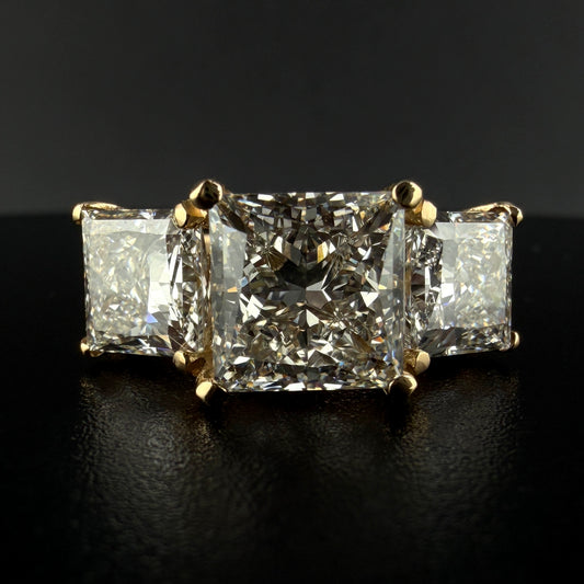 14K Yellow Gold Princess Cut Diamond Engagement Ring – 8.93 CTW (4.02 CT Center) Split Shank