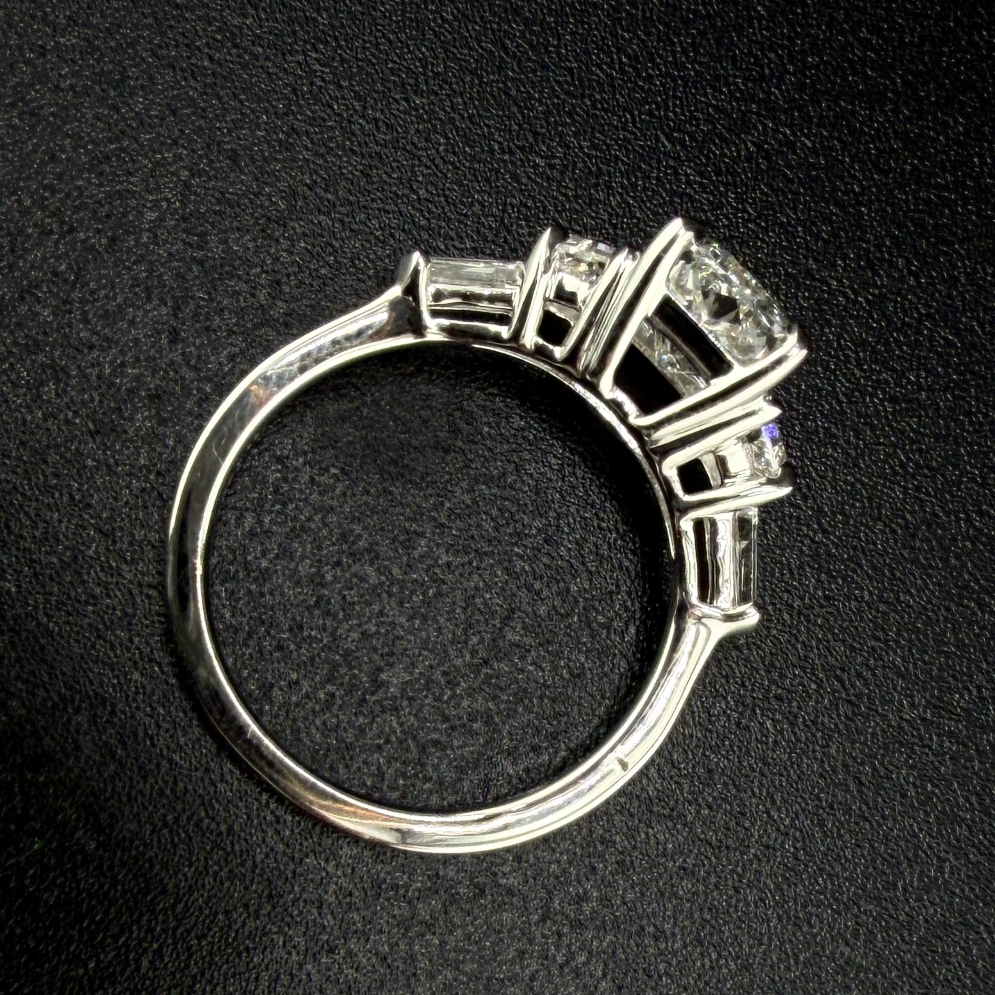 14K White Gold 2.76 CTW Radiant Diamond Engagement Ring – 2.01 Ct Center E–F/VS1 Lab Grown