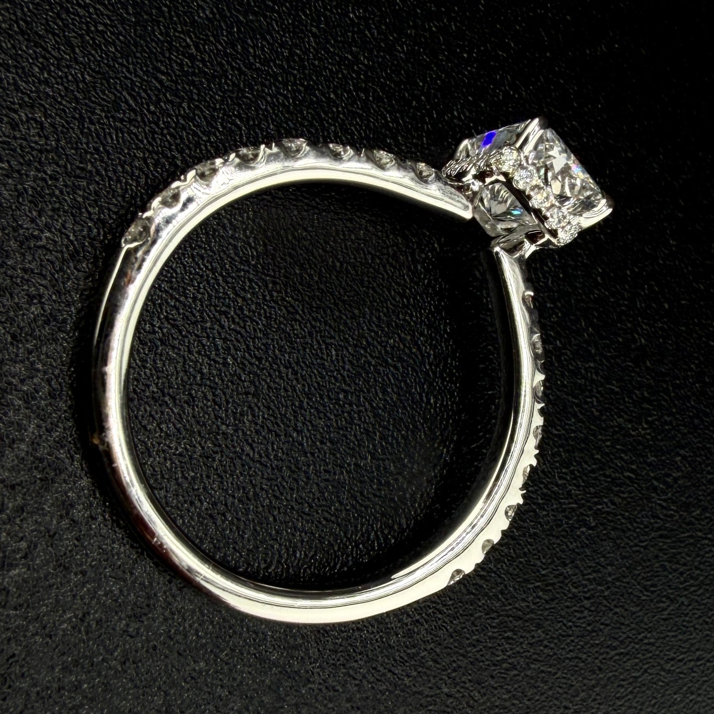 14K White Gold 1.88 CTW Radiant Diamond Bridal Set – 1.05 Ct Center E/VS1 Lab Grown, Hidden Halo