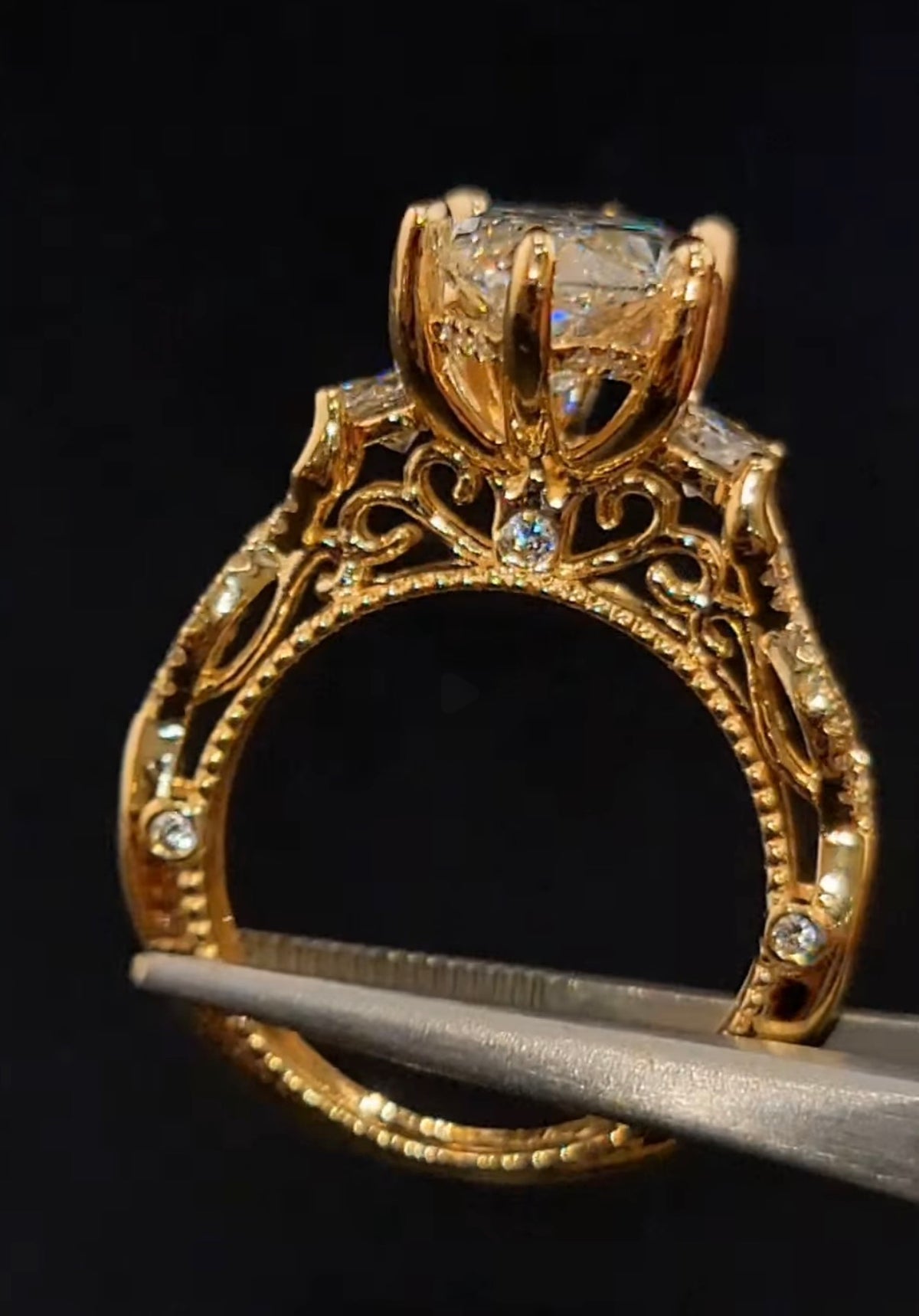 14K YELLOW GOLD 5.00 CTR MARQUISE 6.3 CTW F/VS1 BRIDAL SET