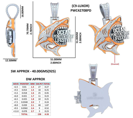 Set of 2 925 & VVS Moissanite Custom pendants